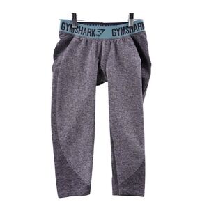 Gymshark Grey Marl Seamless Fit Cropped Leggings‎ Womens Size S
